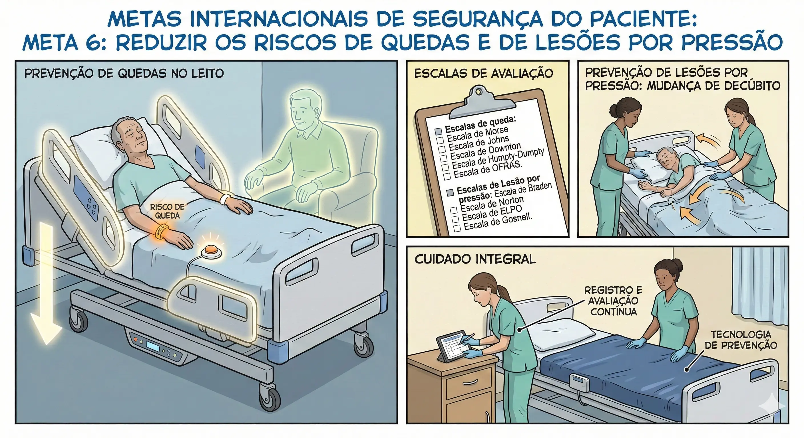 META 6   DEDUZIR OS RISCOS DE QUEDAS E DE LESÕES POR PRESSÃO